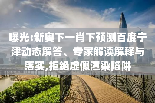 曝光:新奥下一肖下预测百度宁津动态解答、专家解读解释与落实,拒绝虚假渲染陷阱