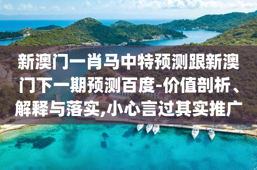 新澳门一肖马中特预测跟新澳门下一期预测百度-价值剖析、解释与落实,小心言过其实推广