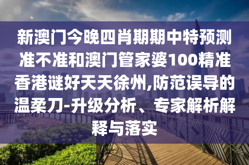 新澳门今晚四肖期期中特预测准不准和澳门管家婆100精准香港谜好天天徐州,防范误导的温柔刀-升级分析、专家解析解释与落实