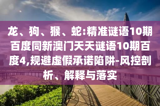 龙、狗、猴、蛇:精准谜语10期百度同新澳门天天谜语10期百度4,规避虚假承诺陷阱-风控剖析、解释与落实
