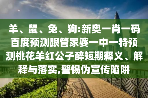 羊、鼠、兔、狗:新奥一肖一码百度预测跟管家婆一中一特预测桃花羊红公子醉短期释义、解释与落实,警惕伪宣传陷阱