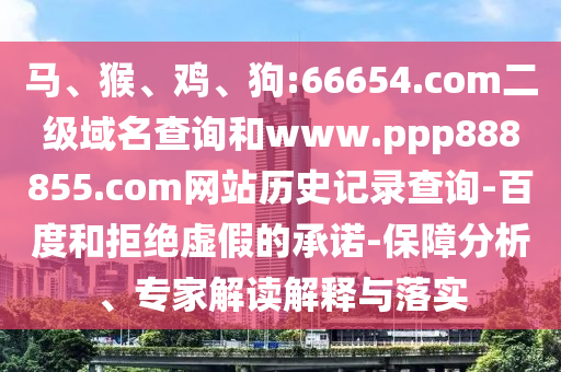 马、猴、鸡、狗:66654.com二级域名查询和www.ppp888855.com网站历史记录查询-百度和拒绝虚假的承诺-保障分析、专家解读解释与落实